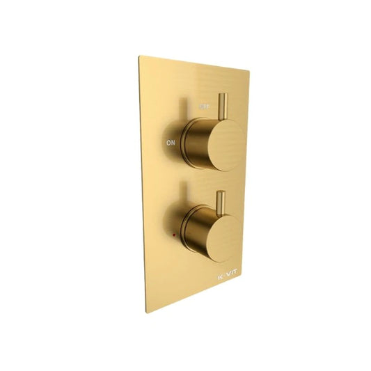 Ottone Concealed Thermo. Shower Valve Brushed Brass