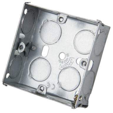 1 Gang 25mm Flush Metal Knockout Box