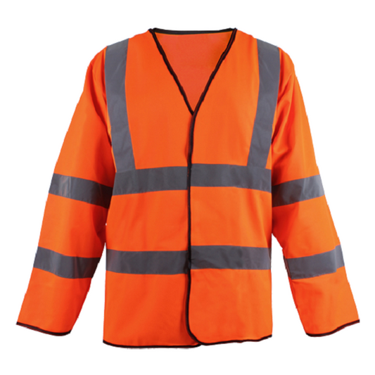 SML Hi-Vis Orange 2 B&B Long Sleeve Waistcoat