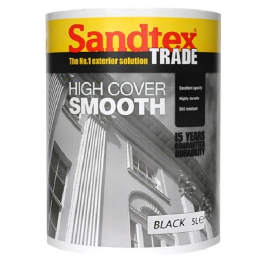 Sandtex Trade High Cover Smooth Black 5L