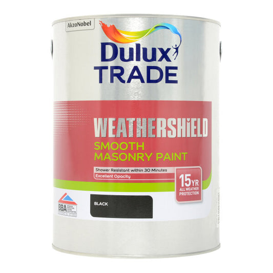 Dulux Trade Weathershield Smooth Masonry Black 5L