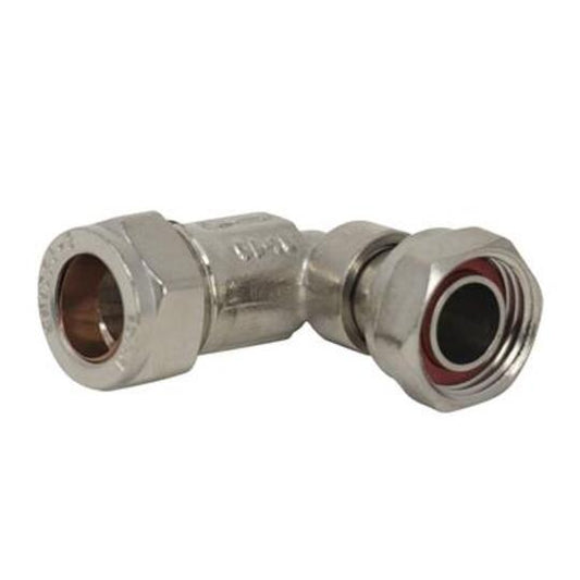 15mm x 1/2" Chrome Bent Service Valve