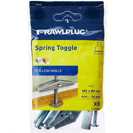 Spring Toggle M5x80mm (6pce)