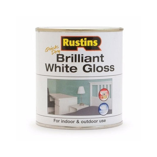Rustins Quick Dry White Gloss 500ml