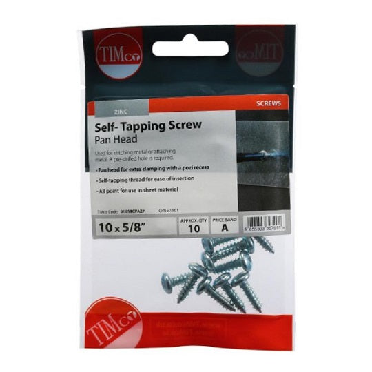 S/Tapping Screws 10x5/8 10pcs