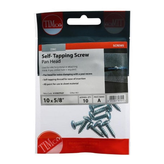 S/Tapping Screws 10x5/8 10pcs