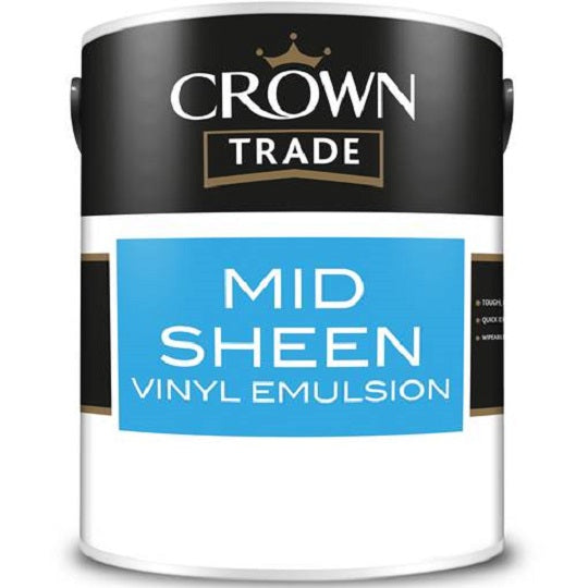 Crown Mid Sheen Emulsion Brilliant White 5L