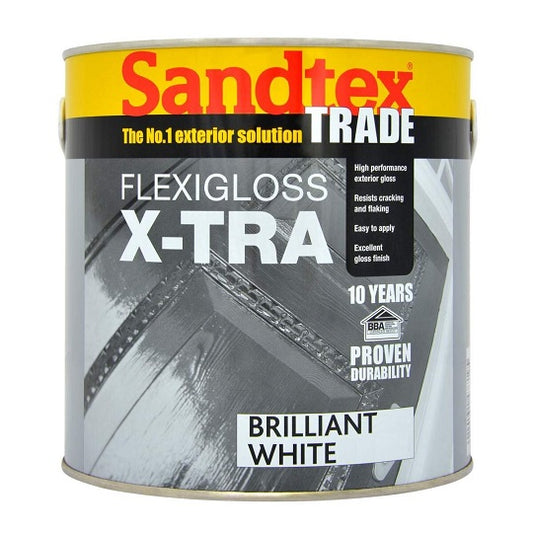 Sandtex Trade Flexi Gloss X-TRA 2.5 litre Brilliant White