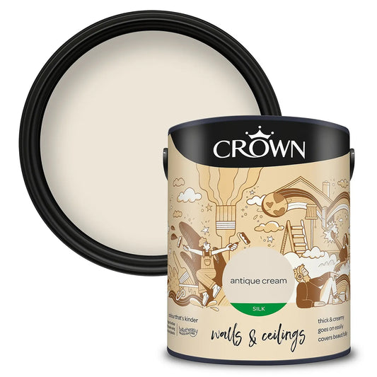 CROWN SILK EMULSION ANTIQUE CREAM 5L