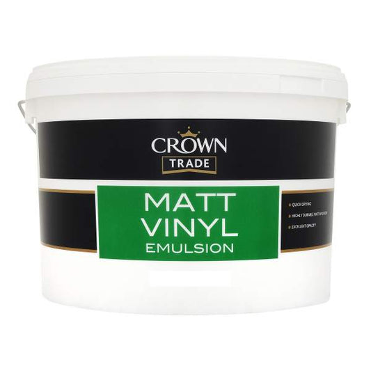 Crown Vinyl Matt Emulsion Brilliant White 10L