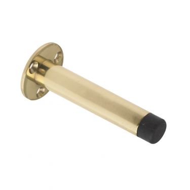Door Stop - Cylinder c/w Rose 80mm PB