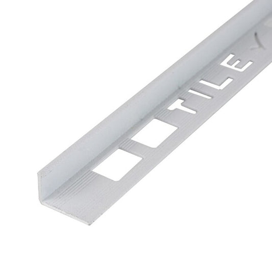 10mm Textured White L Shape Tile Edge