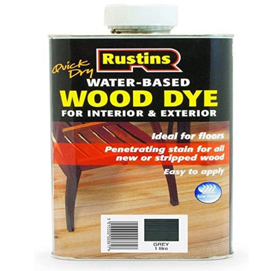 Rustins Quick Dry Wood Dye Grey 1L