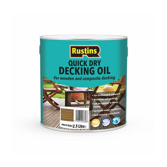 Rustins Quick Dry Decking Oil Natural Cedar 2.5