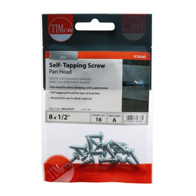 S/Tapping Screws 8x1/2 16pcs