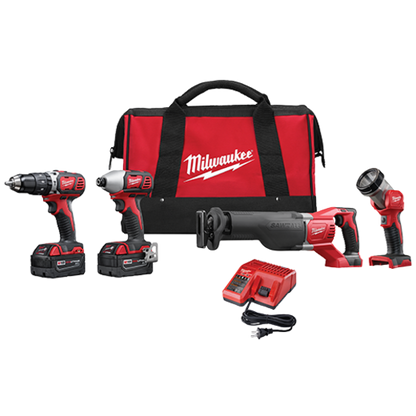 Milwaukee 4 Tool Kit Set X3 Battery