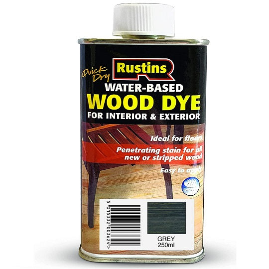 Rustins Quick Dry Wood Dye Grey 250ml