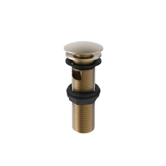 1 1/4" Round Clicker Slotted Waste - Brushed Brass