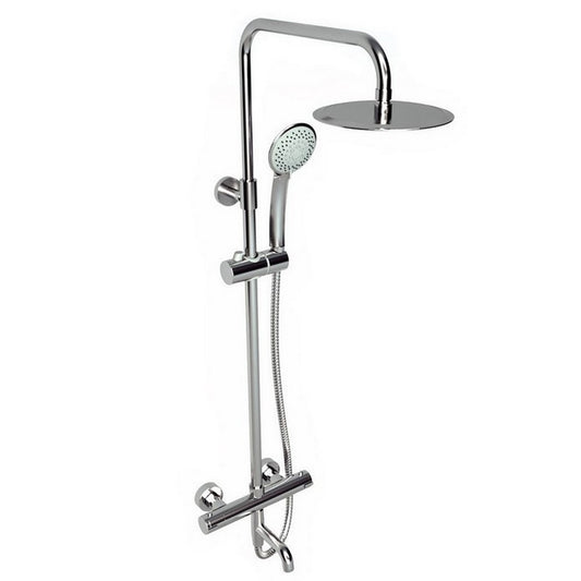 Plan Thermostatic Bar Shower with rigid riser and Bath Filler Spout