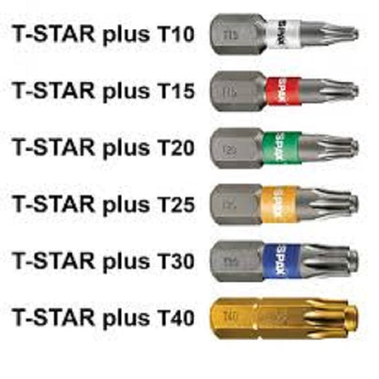 SPAX T-STAR PLUS T10 - LENGTH 25MM  1 BIT