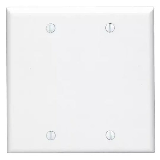 2 Gang Blank Plate White (RED/GREY)