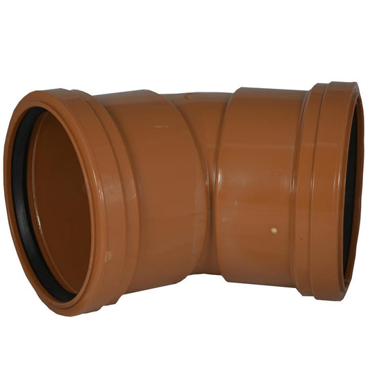 Underground 110mm Double Socket 30° Bend Brown