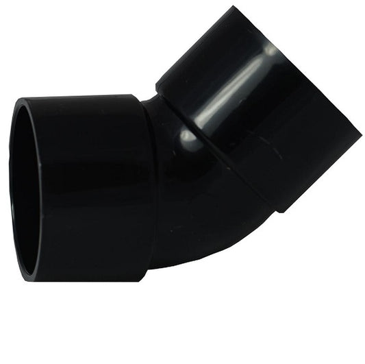 WASTE PF 32mm 45 Deg Bend BLACK