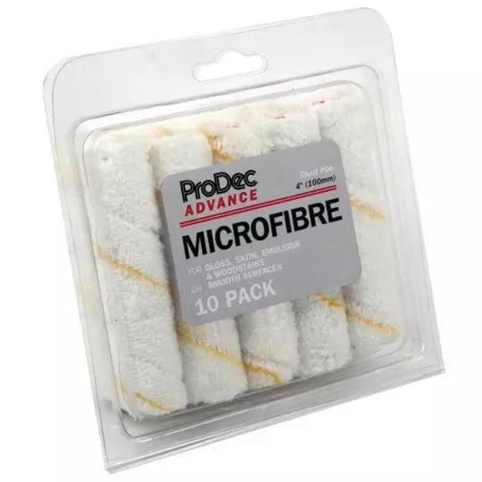 10pk 4" Microfibre Short Pile