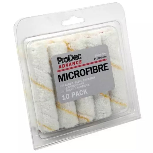 10pk 4" Microfibre Short Pile