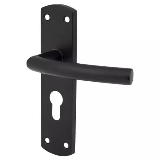 Lever on euro backplate BLACK