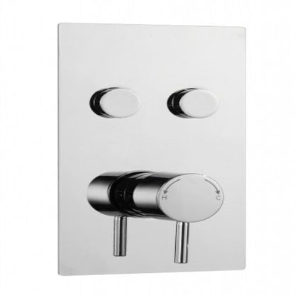 Plan Twin Round Push Button Concealed Thermostatic