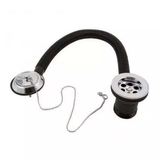 1.1/2" Bath Waste C/W Parking Plug Outlet Chrome