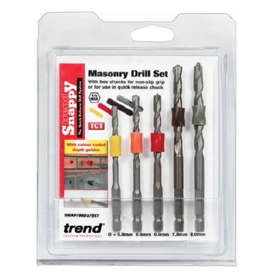SNAPPY MASONRY DRILL 5PC DEPTH