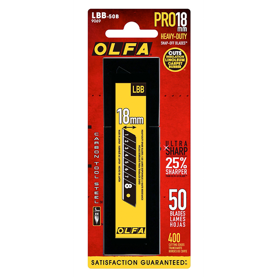 Excel Black Ultra-Sharp Snap Blade 18mm 50pack
