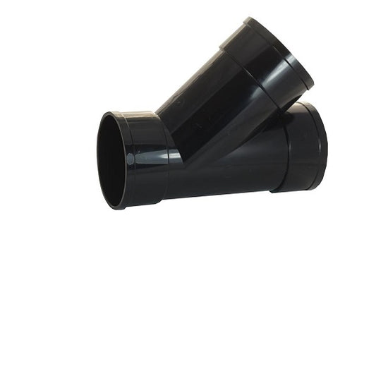 Solvent 45° Tee Triple Socket 110mm - Black