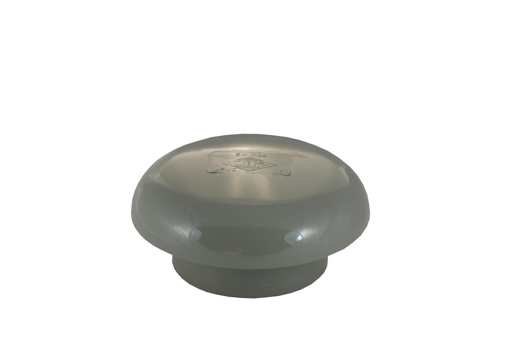 Soil Solvent Weld Mushroom Vent Cowl Grey 110mm