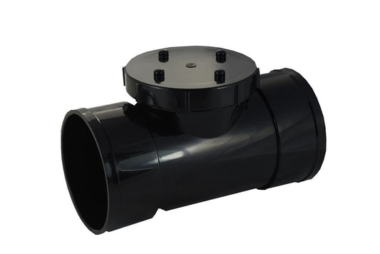 SOIL SOLVENT WELD 110MM DOUBLE SOCKET PIPE BLACK