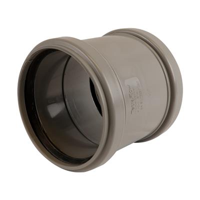 Push Fit Slip Coupler Double Socket 110mm - Grey