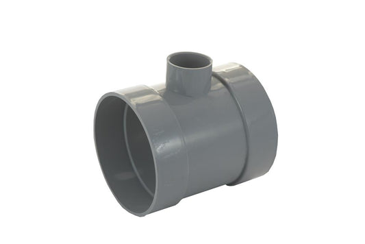 SOIL SOLVENT WELD 110MM SHORT BOSS PIPE 32MM GREY