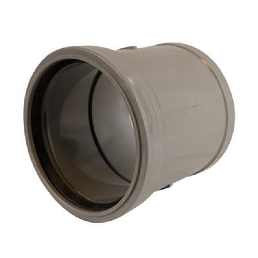 Push Fit Coupler Single Socket 110mm - Grey
