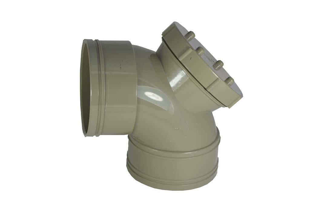 Solvent Access 90° Bend Double Socket - Grey