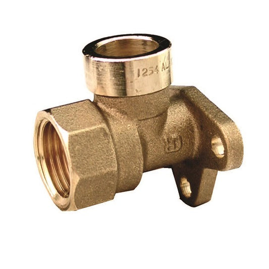 SOLDER RING 15MM X 1/2" WALL PLATE ELBOW