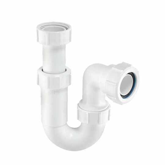 ASA10 Adjustable Inlet Tubular Swivel 'P' Trap 1 1/4" / 32mm
