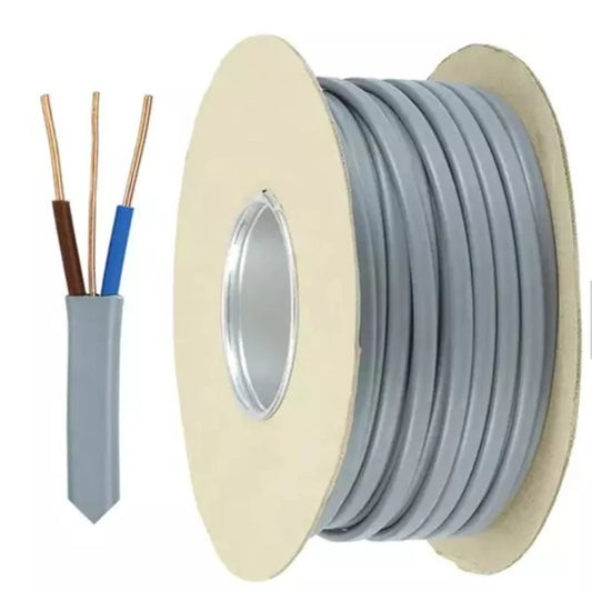 2.5mm Grey 2-Core & Earth 1m