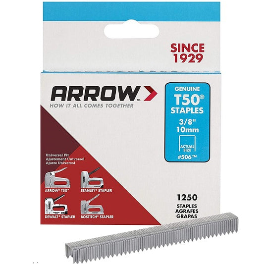 T50 Staples 10mm (3/8in) (Box 1250)