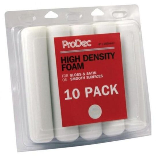 10pk 6" High Density Foam Mini Roller Refills