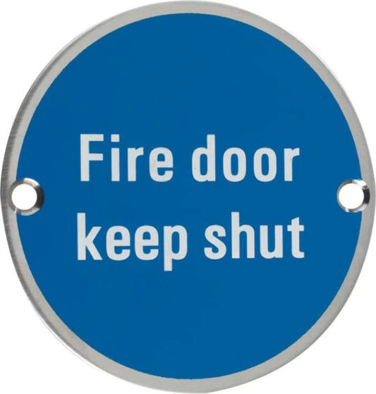 Fire door keep shut signage