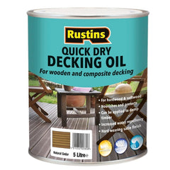 Rustins Quick Dry Decking Oil Natural Cedar 5ltr