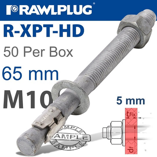 R-XPT-HD-10065/5 Throughbolt M10x65mm
