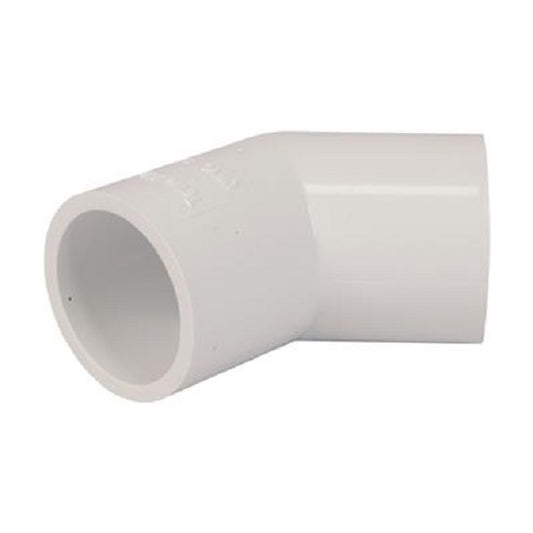 Overflow 45° Bend - White
